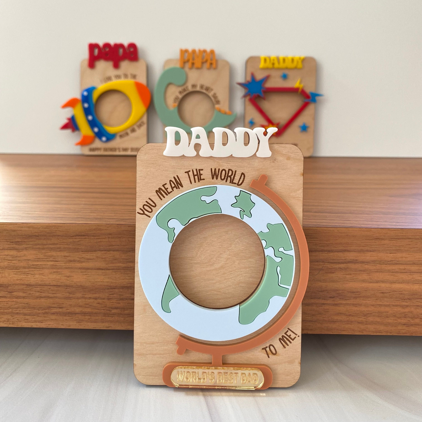 Personalized Father's Day Photo Magnet, Gift for Dad, Grandpa, From Kids