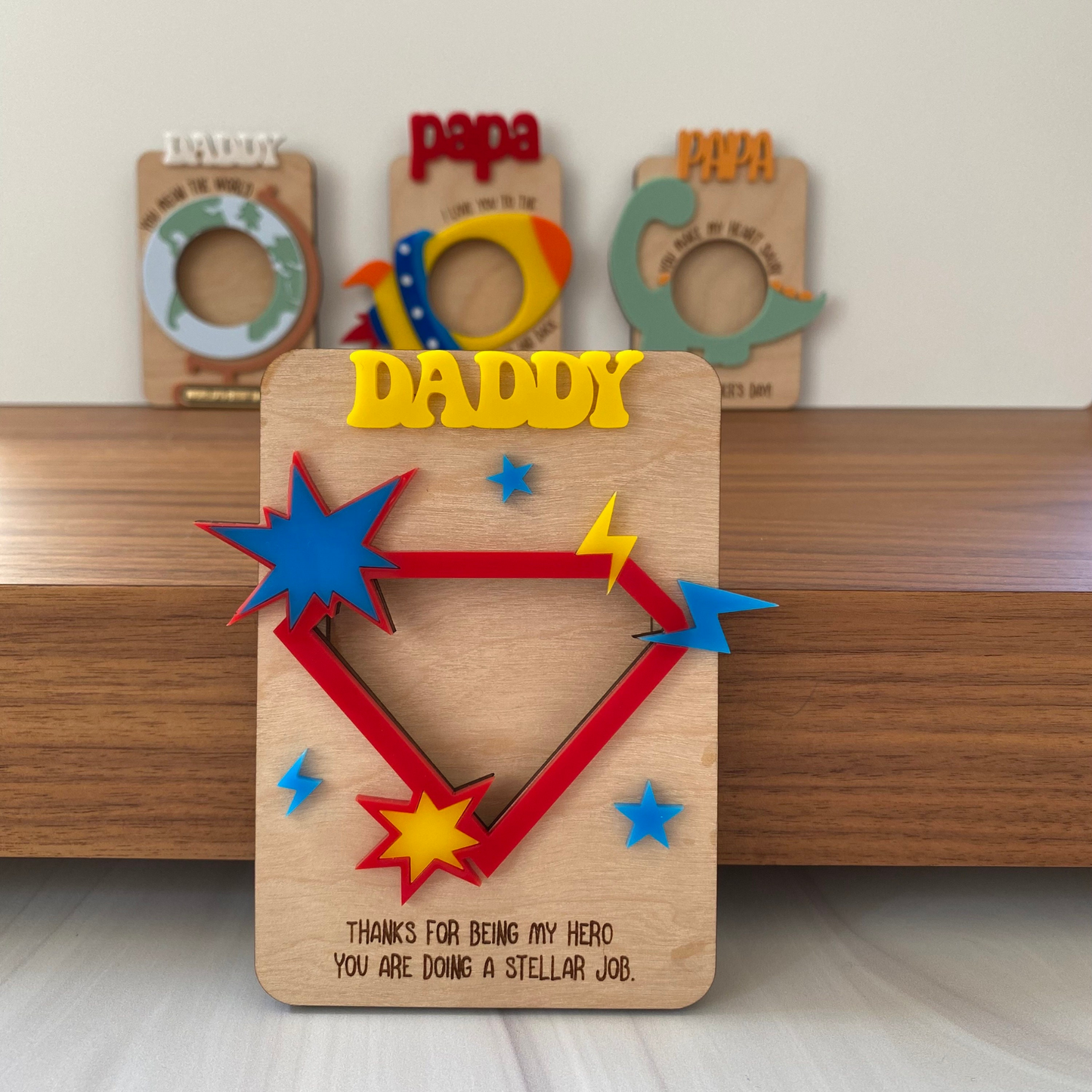 Personalized Father's Day Photo Magnet, Gift for Dad, Grandpa, From Kids