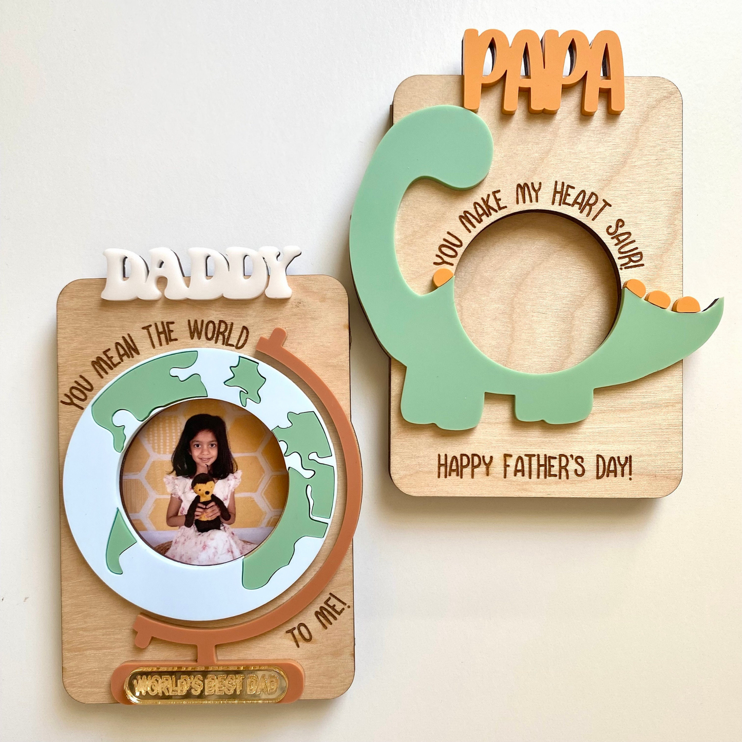 Personalized Father's Day Photo Magnet, Gift for Dad, Grandpa, From Kids