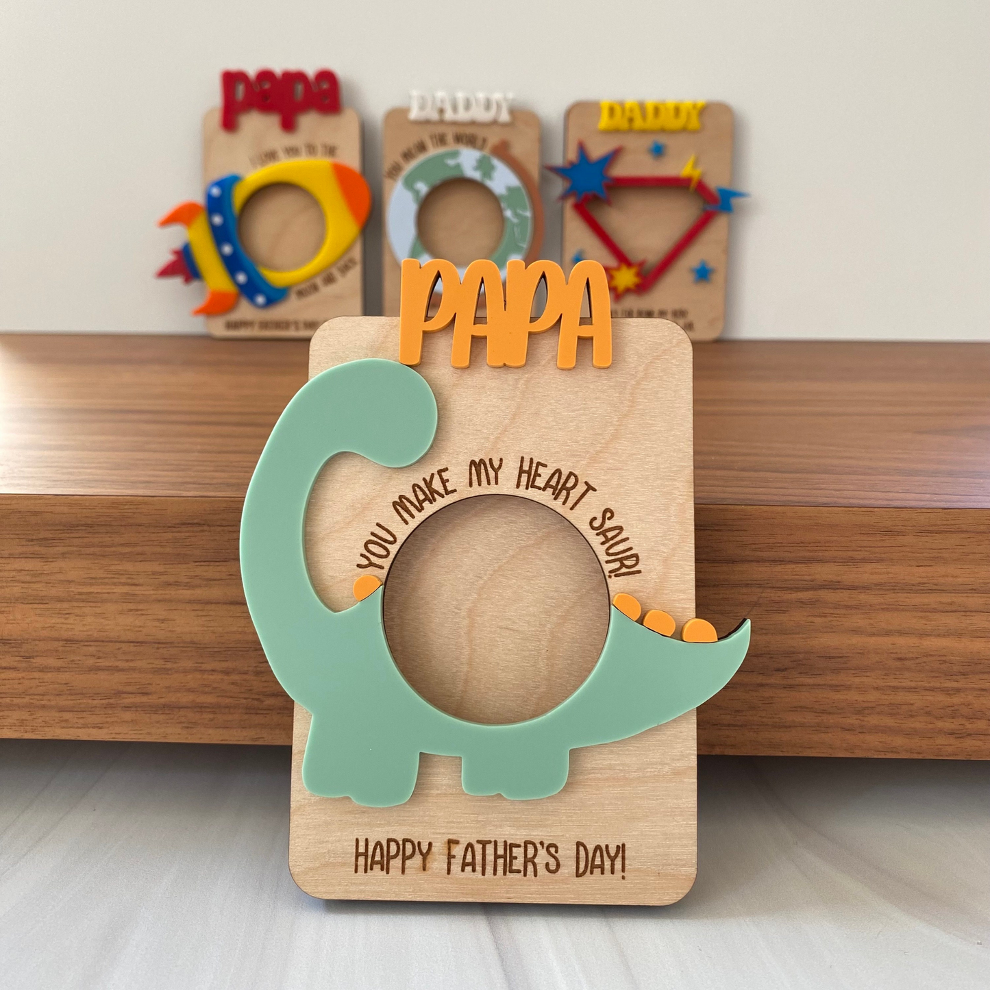 Personalized Father's Day Photo Magnet, Gift for Dad, Grandpa, From Kids