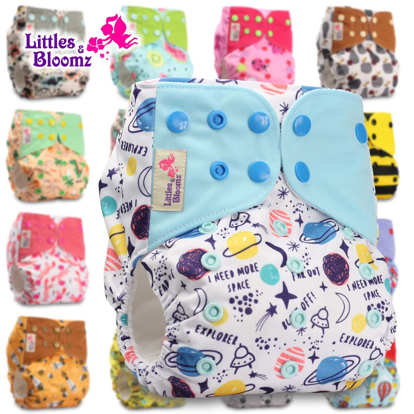 Littles & Bloomz Adjustable Pocket Nappy 5291