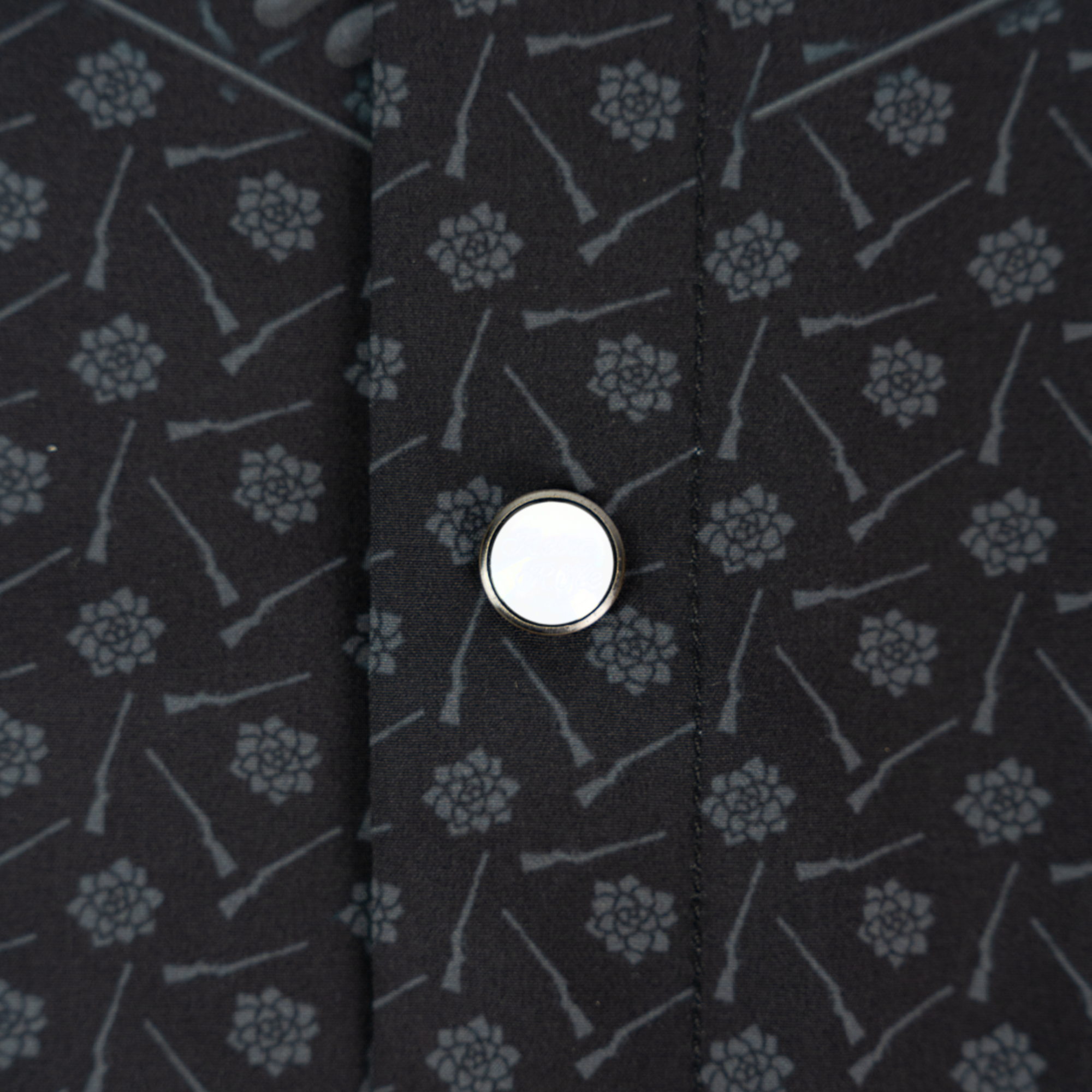 Old Silence (Blackout) Button Down (Pearl Snaps)