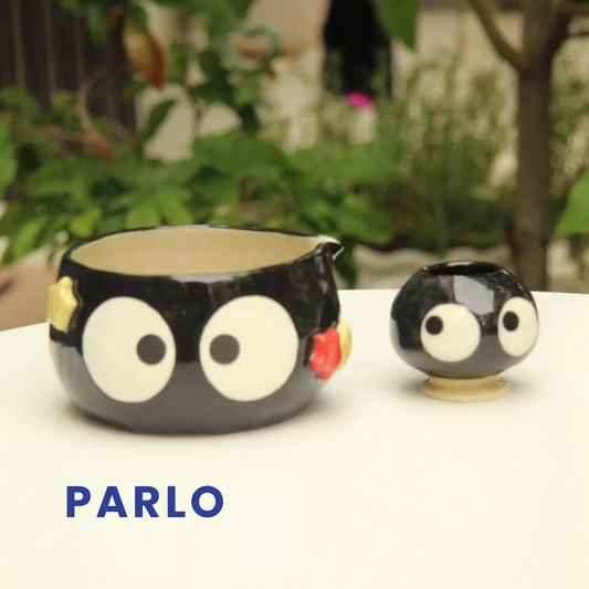 Pre-order Cute Unique Soot Handmade Ceramic Matcha Bowl
