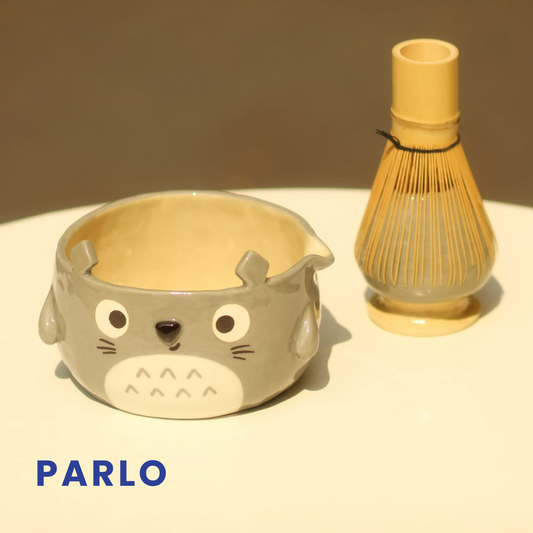 Pre-order Cute Fire Demon Handmade Ceramic Matcha Bowl