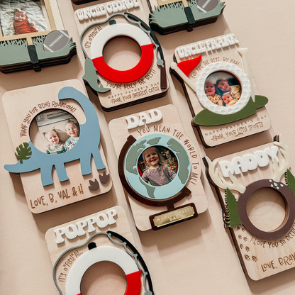 Personalized Father's Day Photo Magnet, Gift for Dad, Grandpa, From Kids
