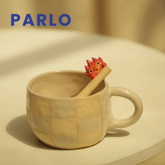Pre-order Cute Fire Demon Characrer Plaid Mug