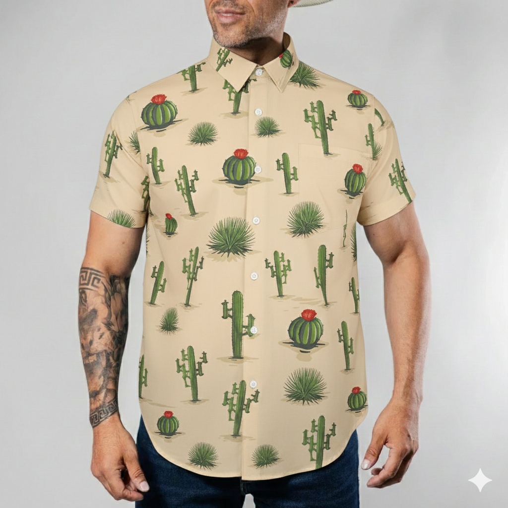 Homeland (Tan) Button Down (Pearl Snaps)