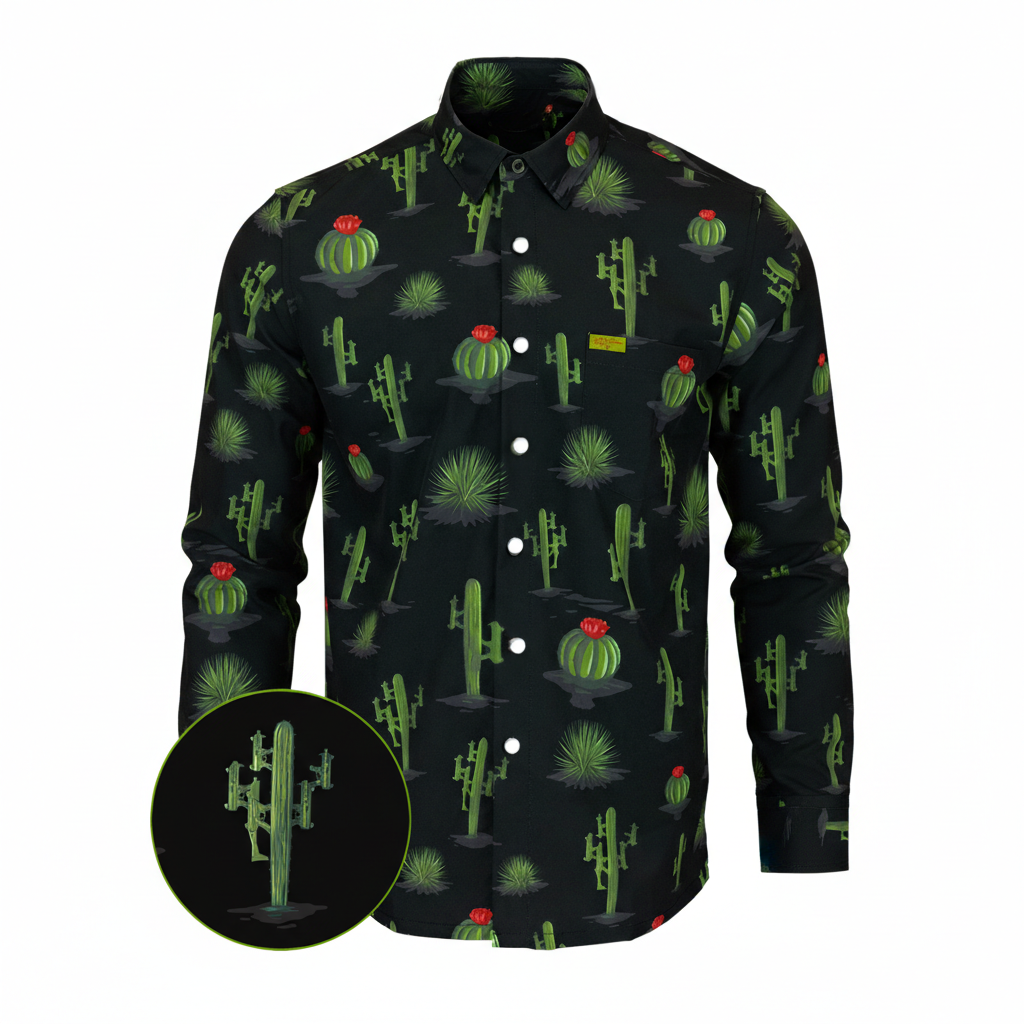 Homeland (Black) Button Down (Pearl Snaps)