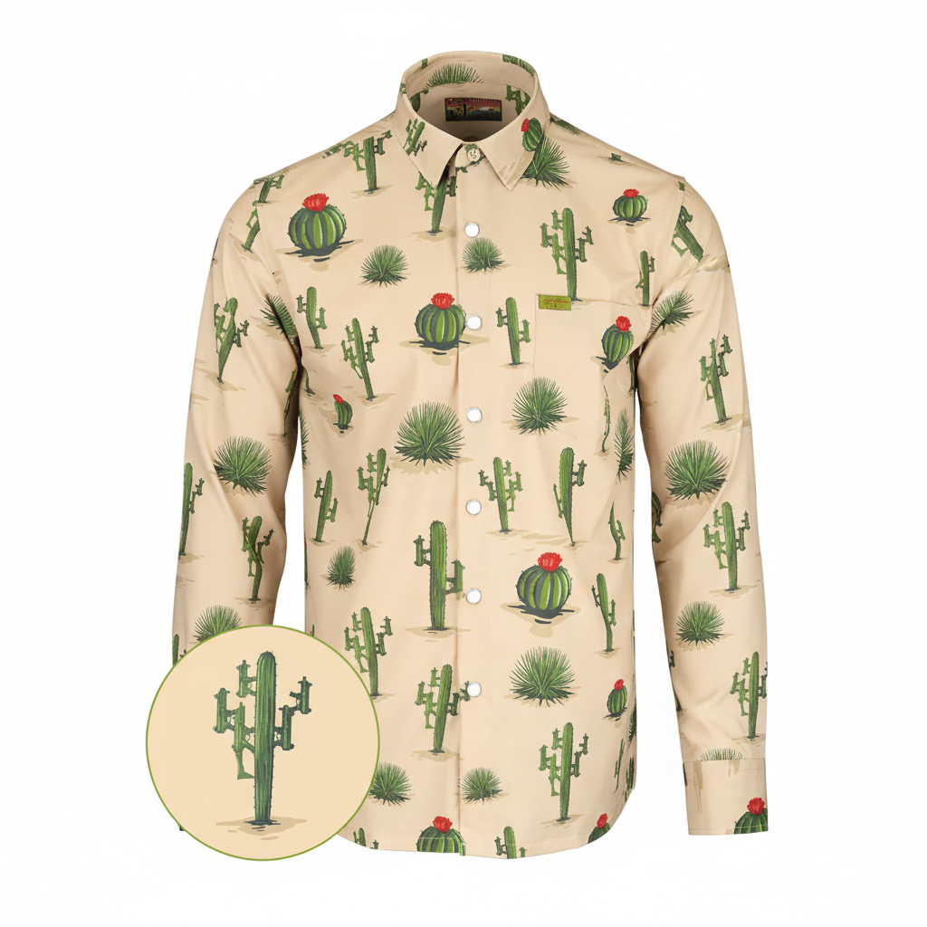 Homeland (Tan) Button Down (Pearl Snaps)