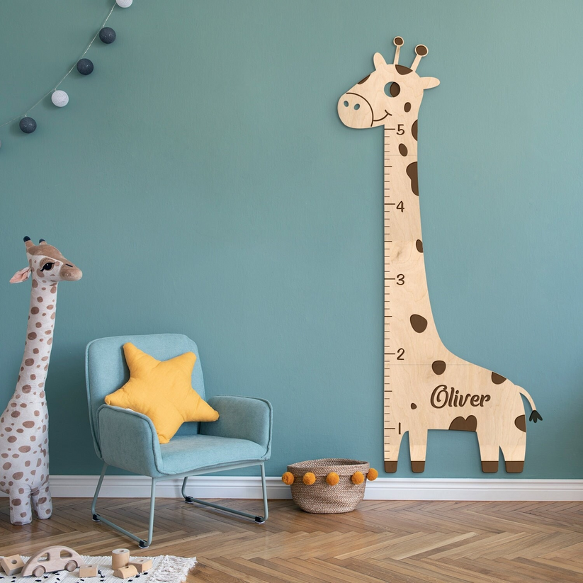 Personalized Giraffe Growth Chart